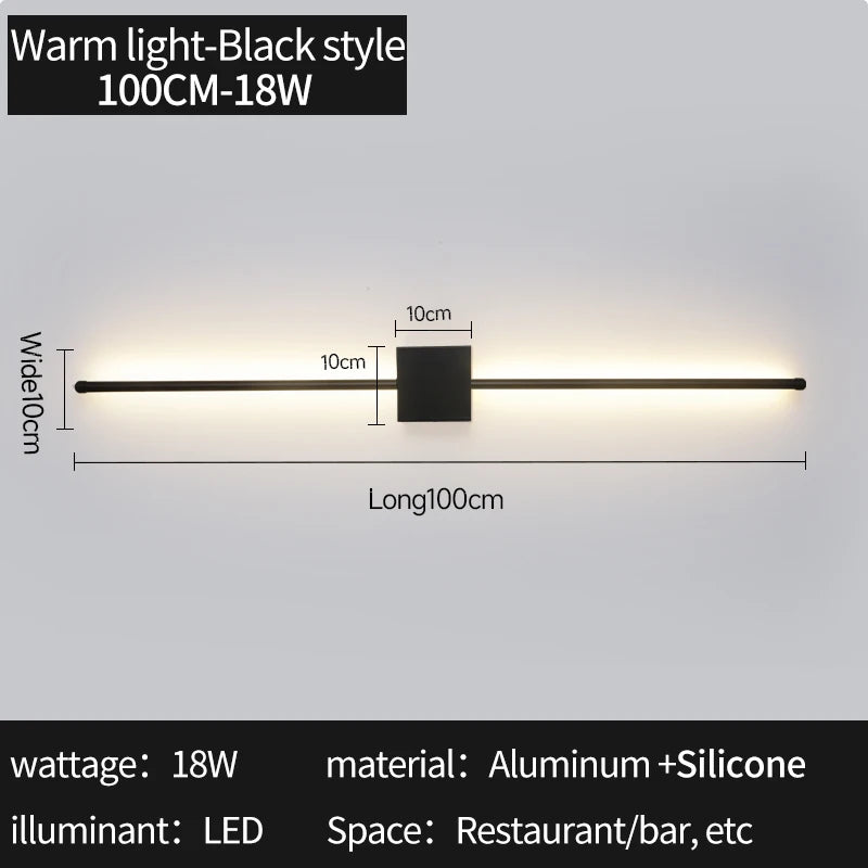 Minimalist Long Strip LED Wall Light
