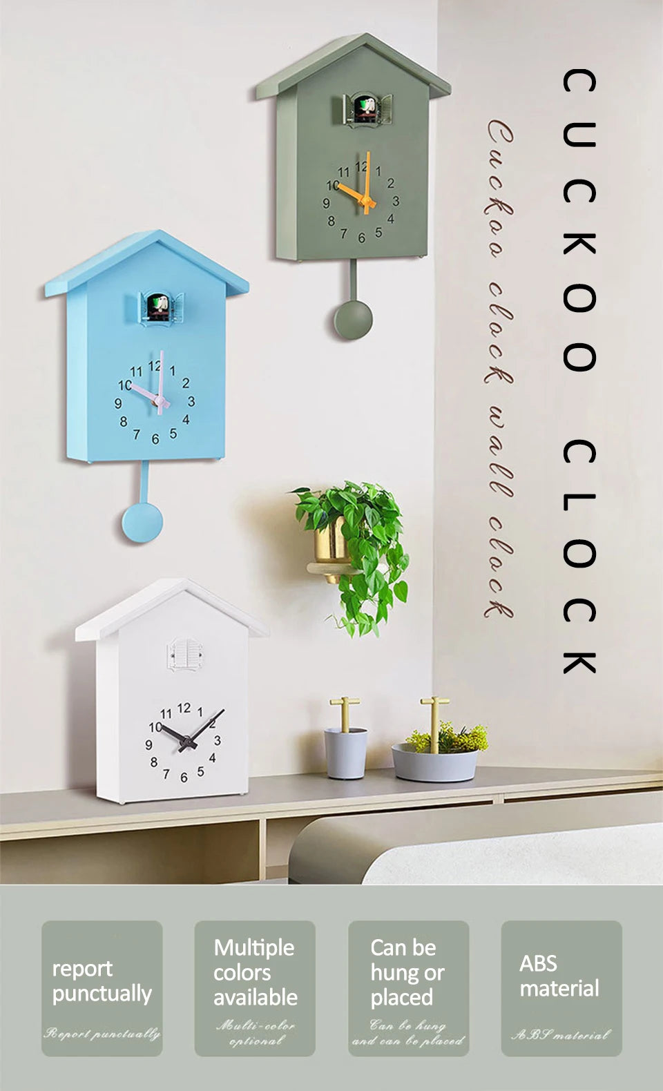 Cuckoo Bird Quartz Wall Clock