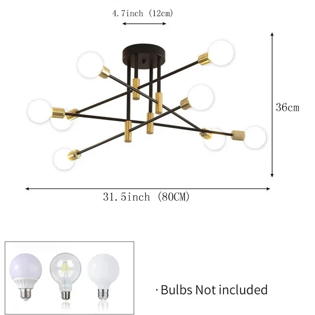 Retro Industrial Iron Ceiling Chandelier