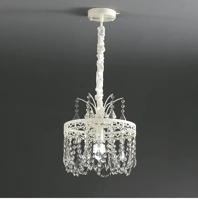 Modern 6-Light Crystal Chandelier LED Ceiling Light with E14 Bulb Base