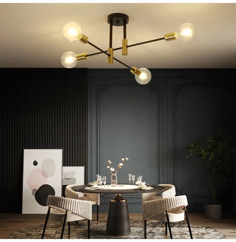 Retro Industrial Iron Ceiling Chandelier