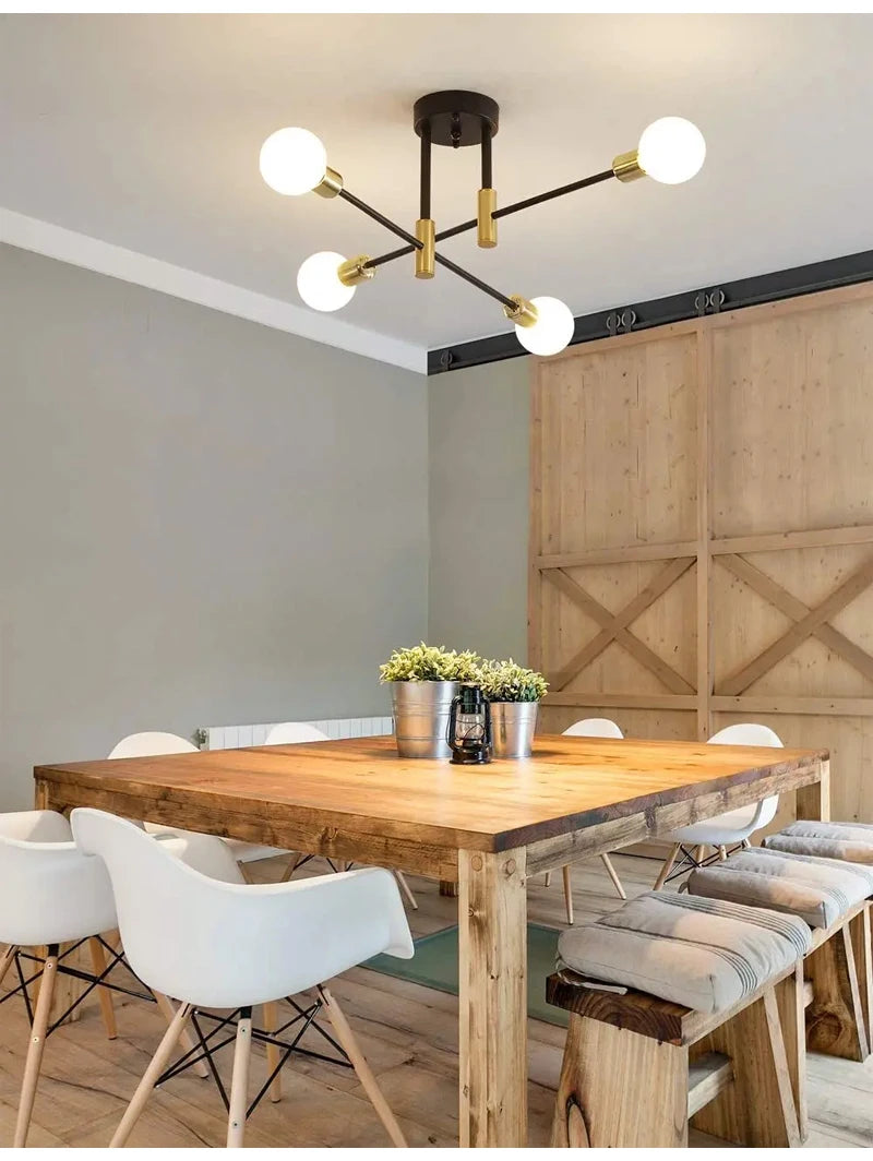 Retro Industrial Iron Ceiling Chandelier