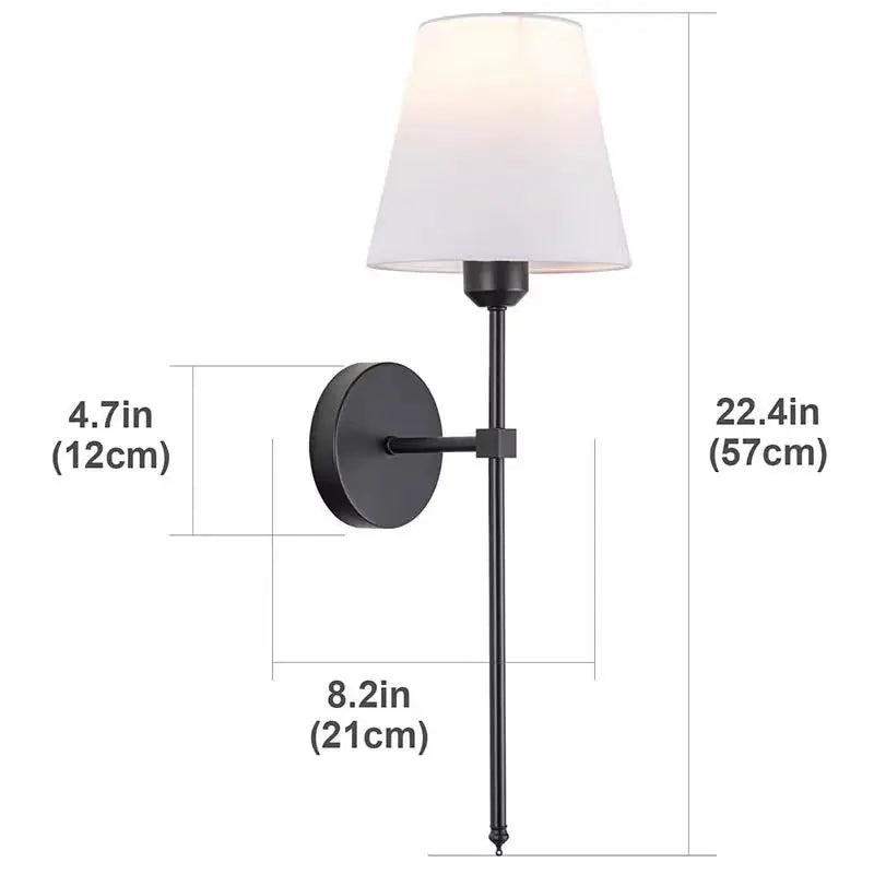 Industrial Fabric Shade Swing Arm Lamp