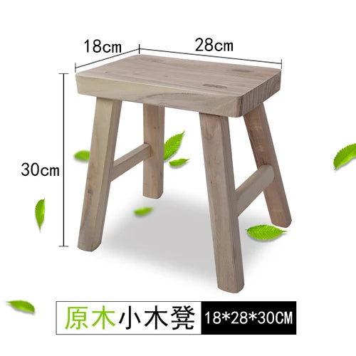 Custom Solid Wood Foot Stool, Square Bench