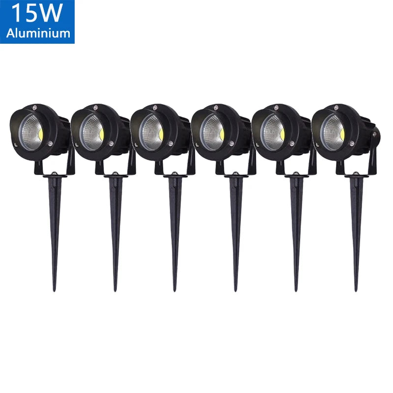 LED Garden Lawn Spike Light Set