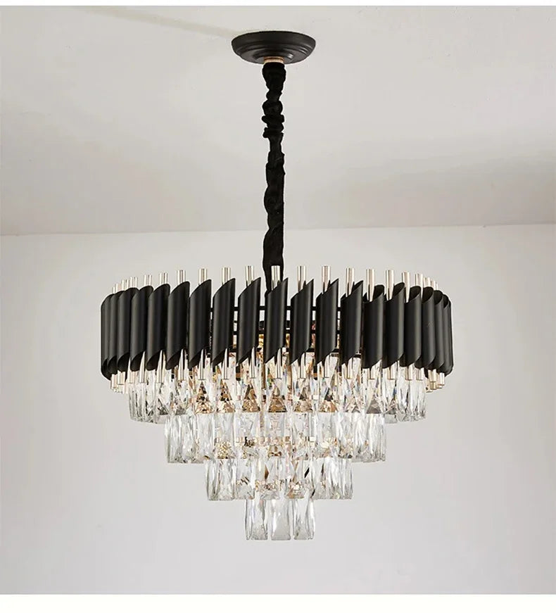 Luxury Crystal Ceiling Chandelier Lighting Modern Living Room Lights