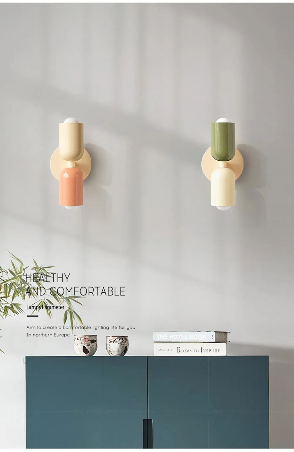 Cream Double Head Wall Lamp