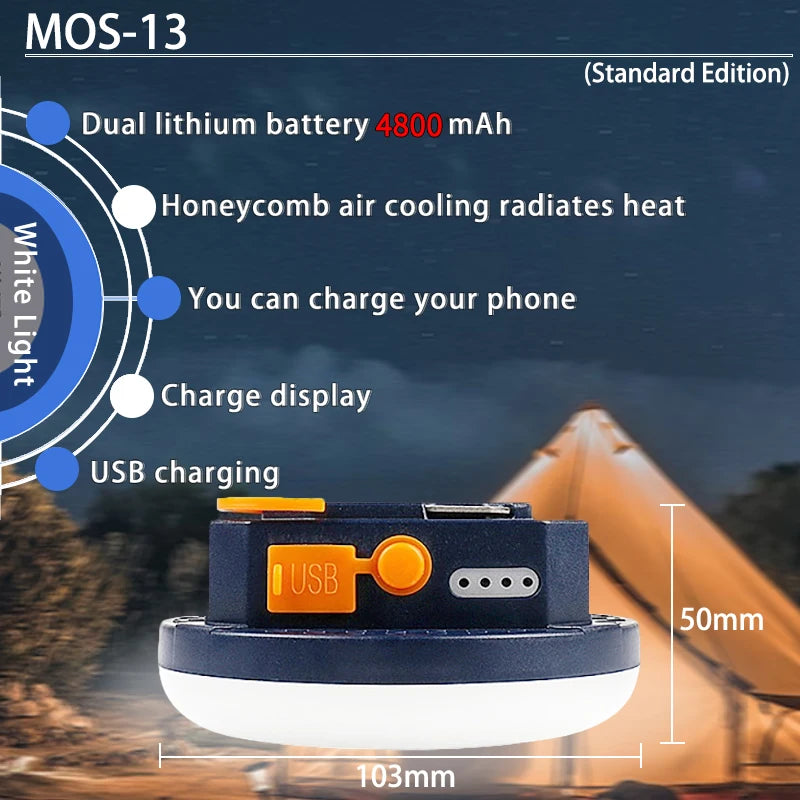 Tent Light Rechargeable Lantern Portable Emergency Night Market Light