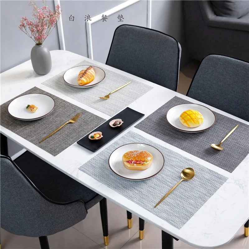 Washable Vinyl Woven Placemat Set
