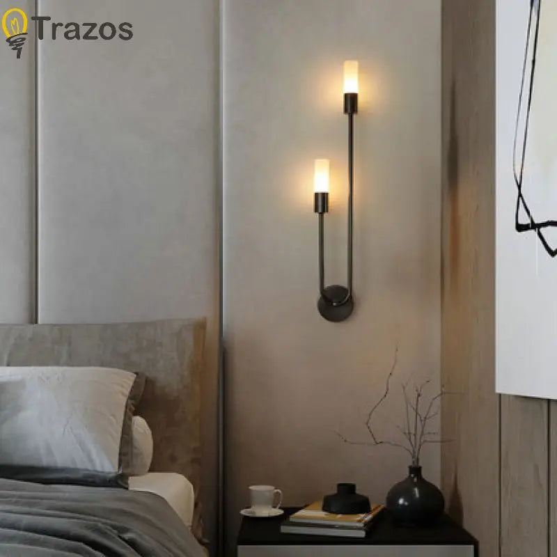 Black Gold Minimalist Wall Lamp