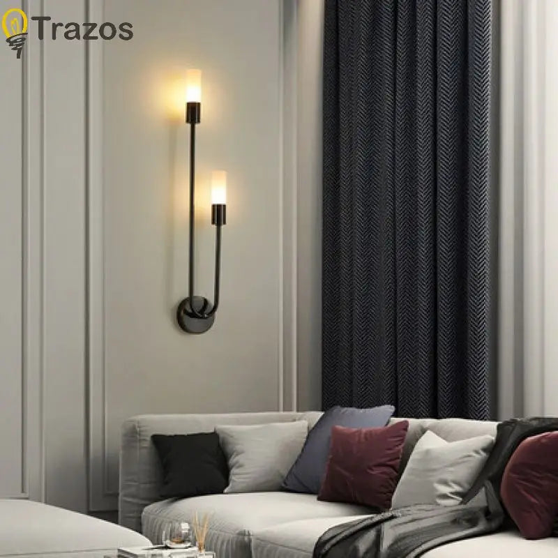 Black Gold Minimalist Wall Lamp
