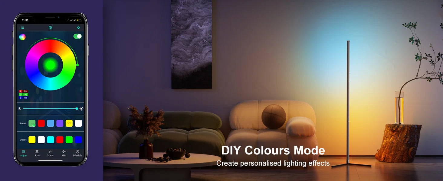 Music Sync Corner Floor Lamp