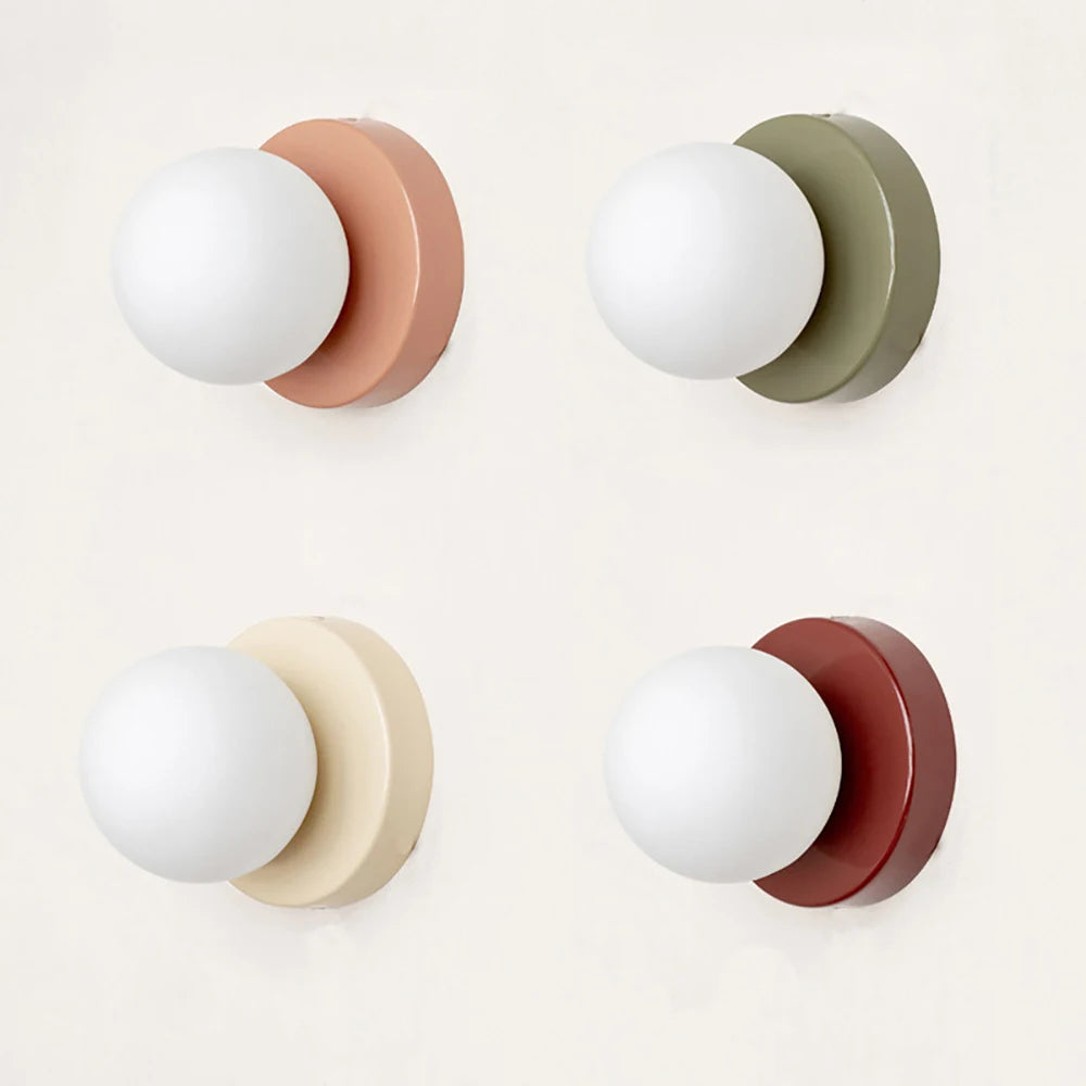 Nordic LED Glass Wall Lamp Minimalist G9 Base Orb Sconce