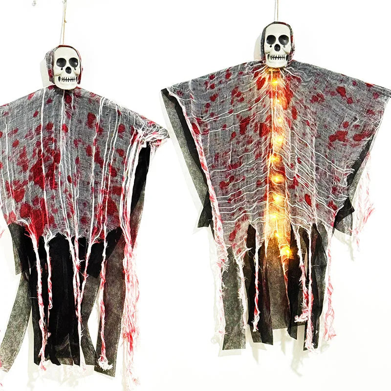Hanging Bloody Skull with LED Light