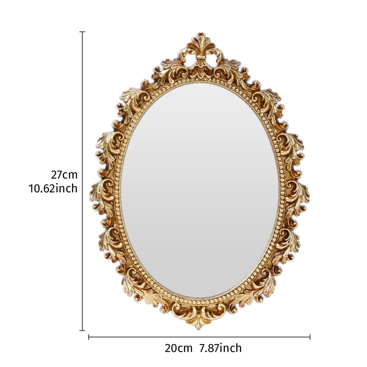 Golden Oval Wall Mirror