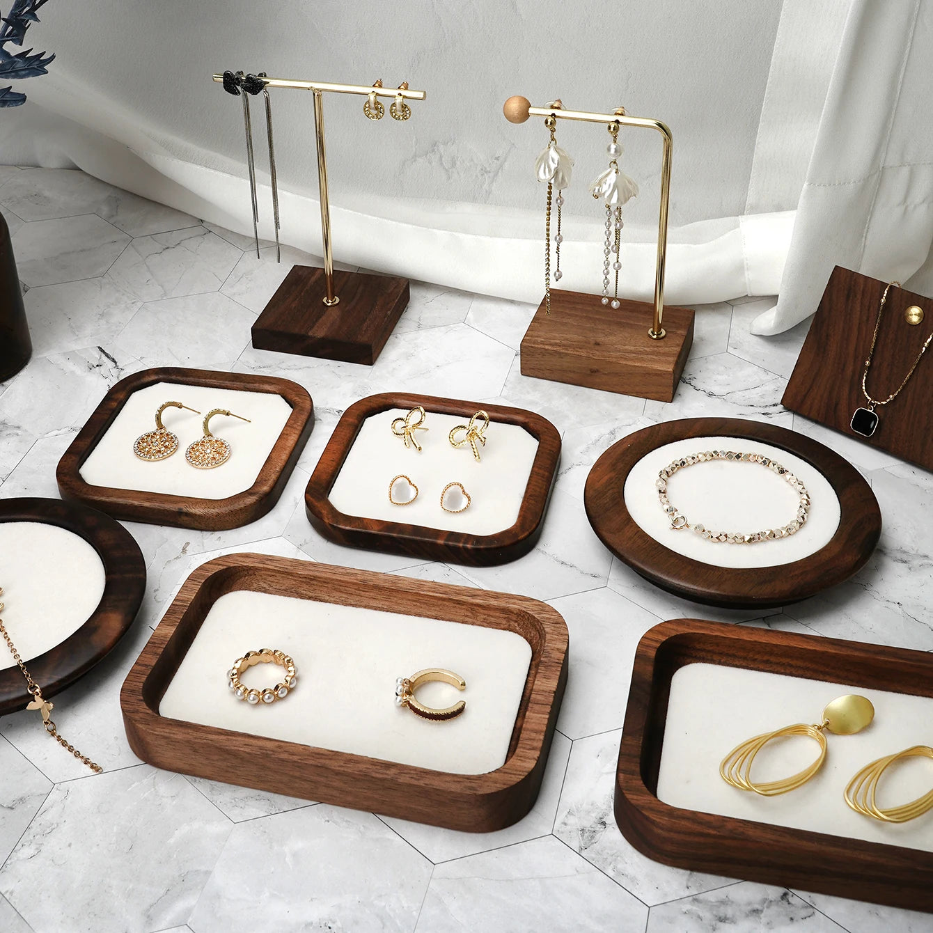 Solid Wood Jewelry Display Tray