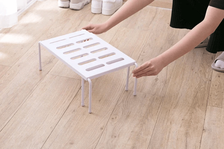ABS Shoe Rack Extensible Shoe Hanger Storage Space Saving Shelf Telescopic Storage Rack Household Kitchen Cabinet Organizer
