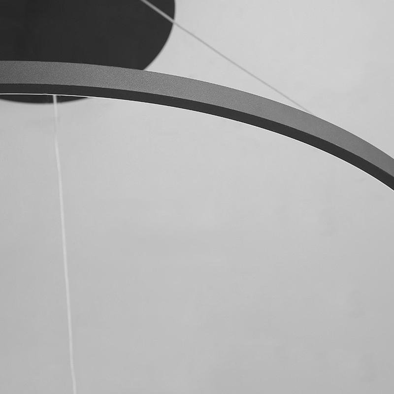 Circle Linear Chandelier, LED Ring Ceiling Light
