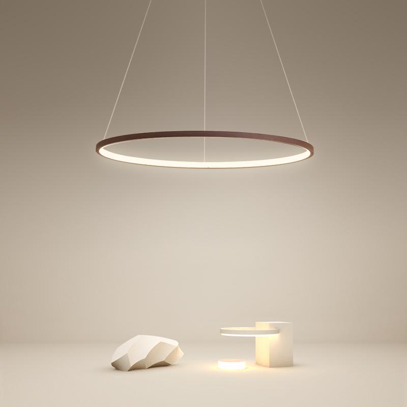 Circle Linear Chandelier, LED Ring Ceiling Light