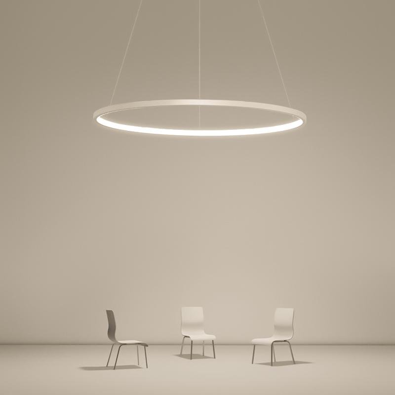 Circle Linear Chandelier, LED Ring Ceiling Light