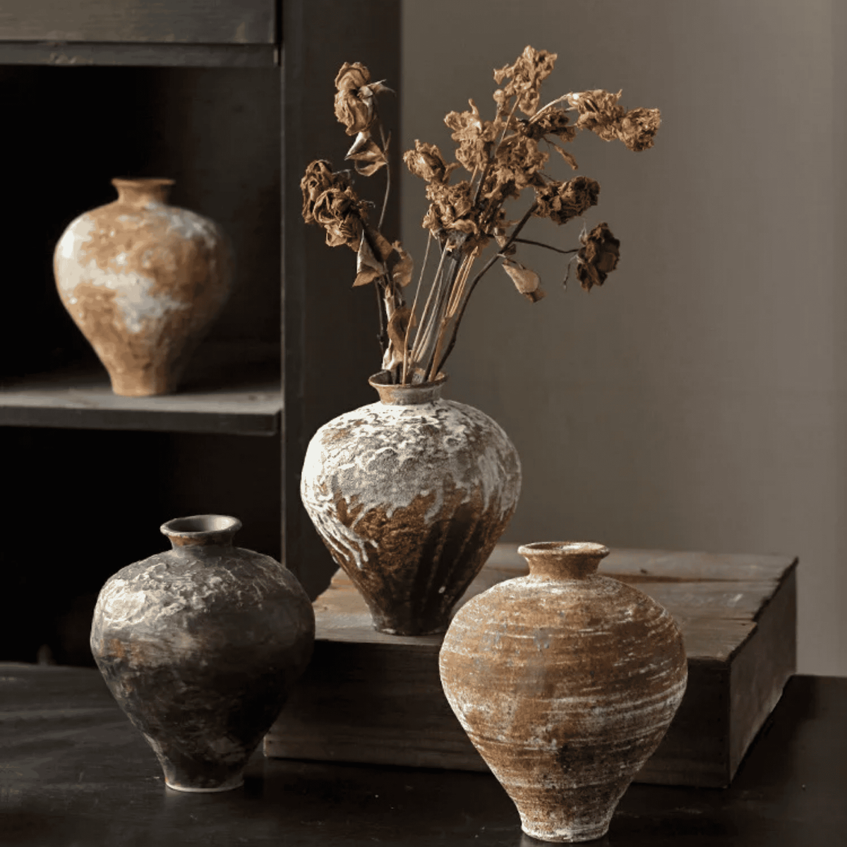 Wabi Sabi Ceramic Vase, Handmade Jingdezhen Small Vase