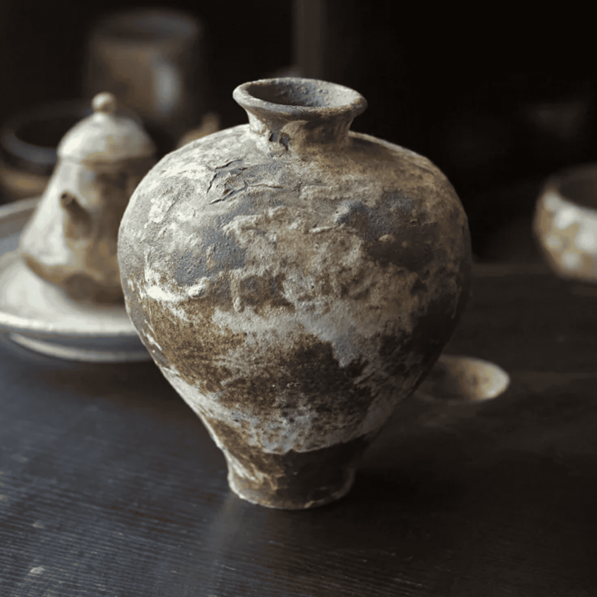 Wabi Sabi Ceramic Vase, Handmade Jingdezhen Small Vase