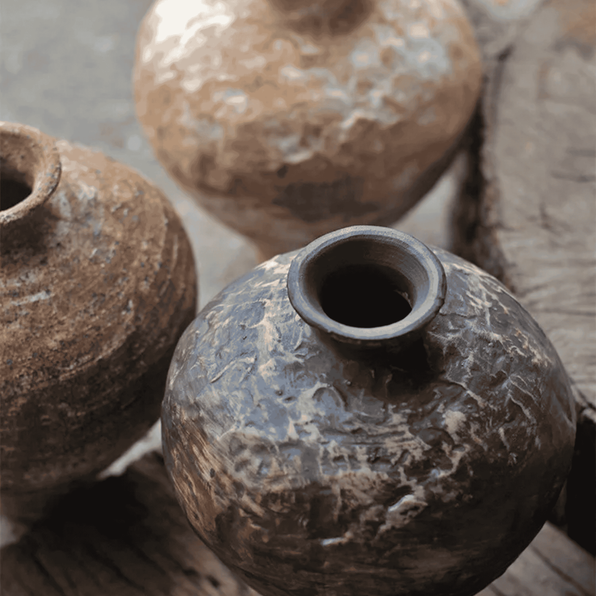 Wabi Sabi Ceramic Vase, Handmade Jingdezhen Small Vase