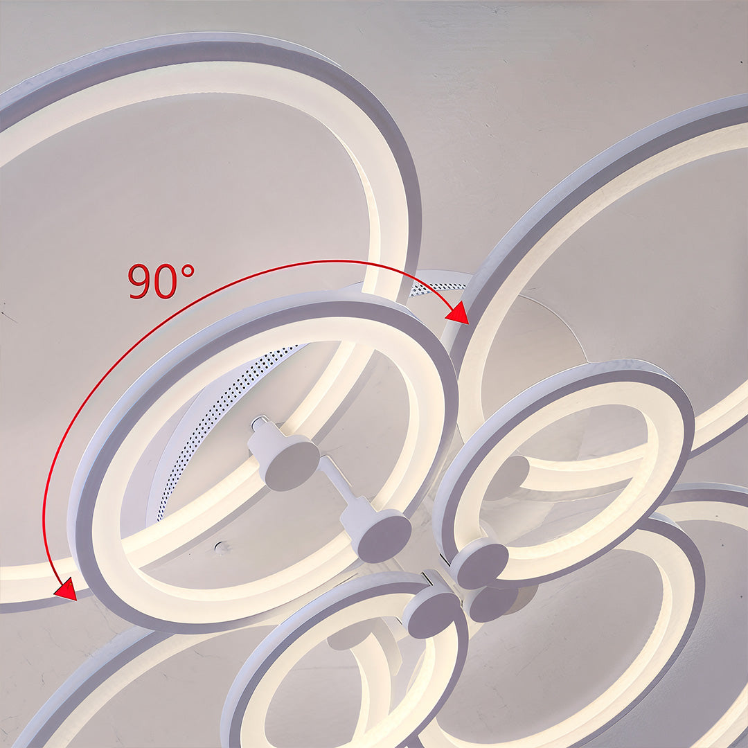 Overlapping Rings LED Ceiling Light, Acrylic Semi Flush Mount 14