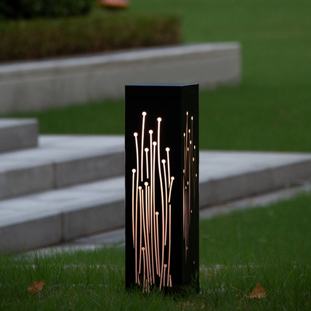 Coffee Bollard Path Light, Aluminum and Acrylic Landscape Light