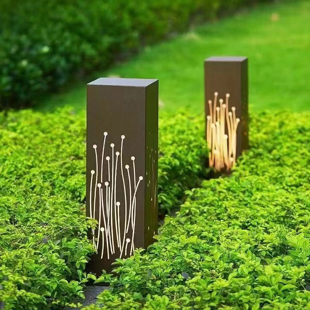 Coffee Bollard Path Light, Aluminum and Acrylic Landscape Light