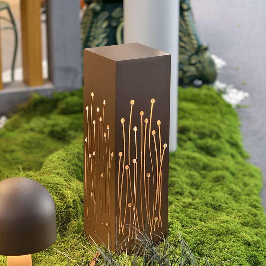 Coffee Bollard Path Light, Aluminum and Acrylic Landscape Light