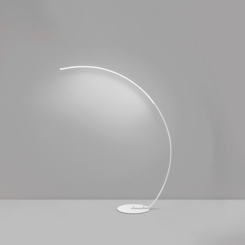 Aluminum Arc Floor Lamp, Black or White Dimmable Standing Light, view 9