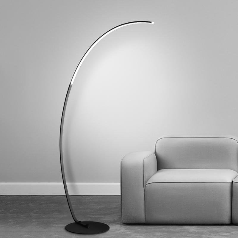 Aluminum Arc Floor Lamp, Black or White Dimmable Standing Light, view 3