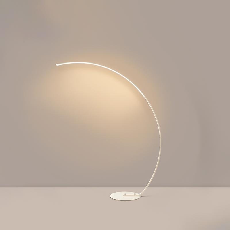 Aluminum Arc Floor Lamp, Black or White Dimmable Standing Light, view 8