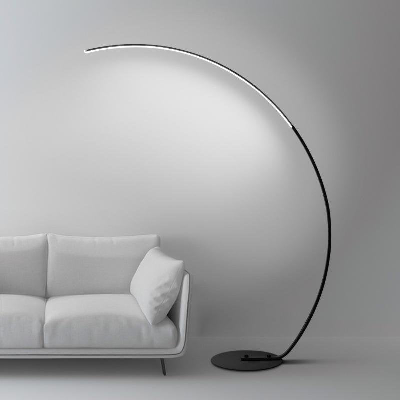 Aluminum Arc Floor Lamp, Black or White Dimmable Standing Light, view 5