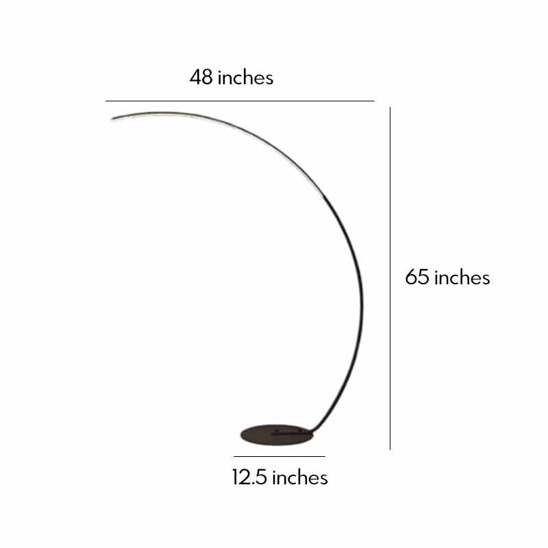 Aluminum Arc Floor Lamp, Black or White Dimmable Standing Light, view 12