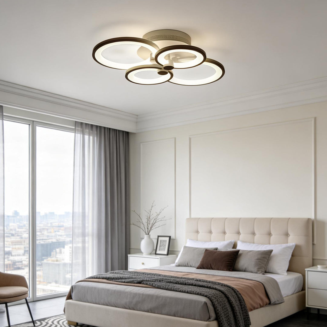 Overlapping Rings LED Ceiling Light, Acrylic Semi Flush Mount 2