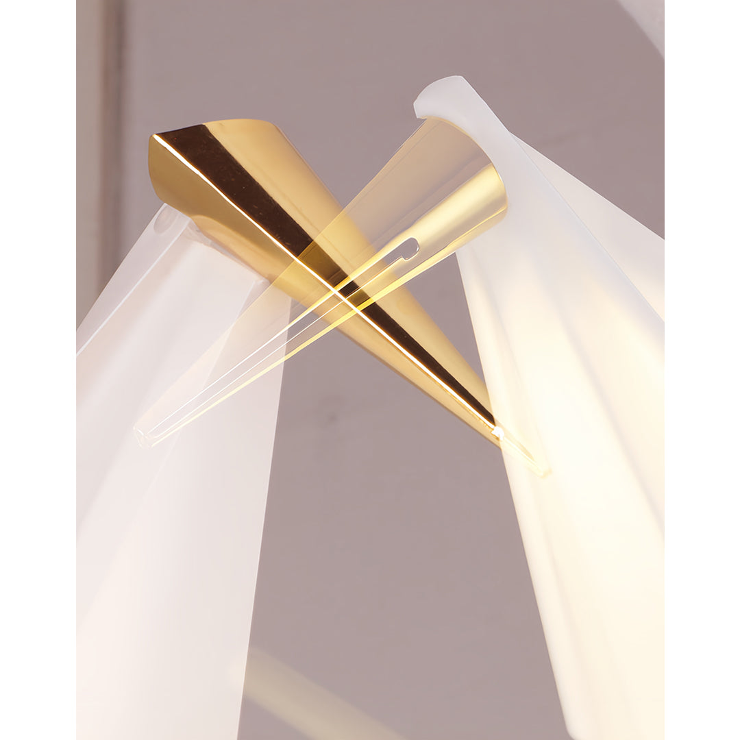 Origami Crane Bird Light, White Paper Fold LED Wall Sconce