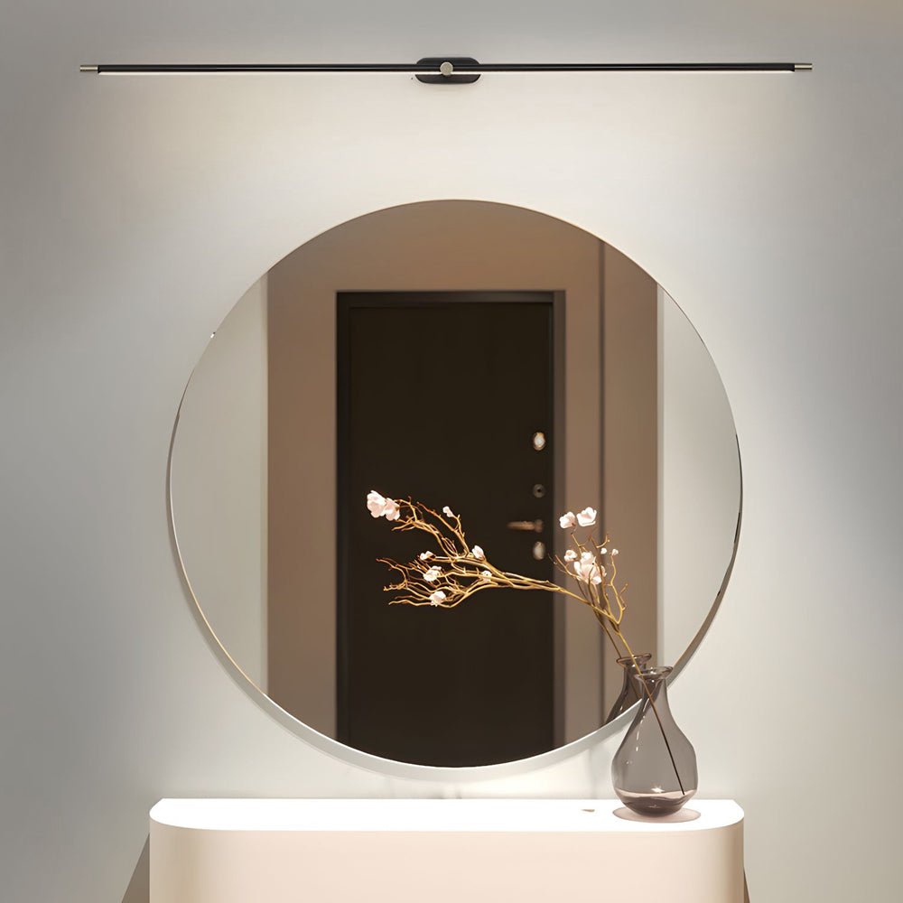Slim Cylinder Vanity Light, Black or Copper LED Bath Bar