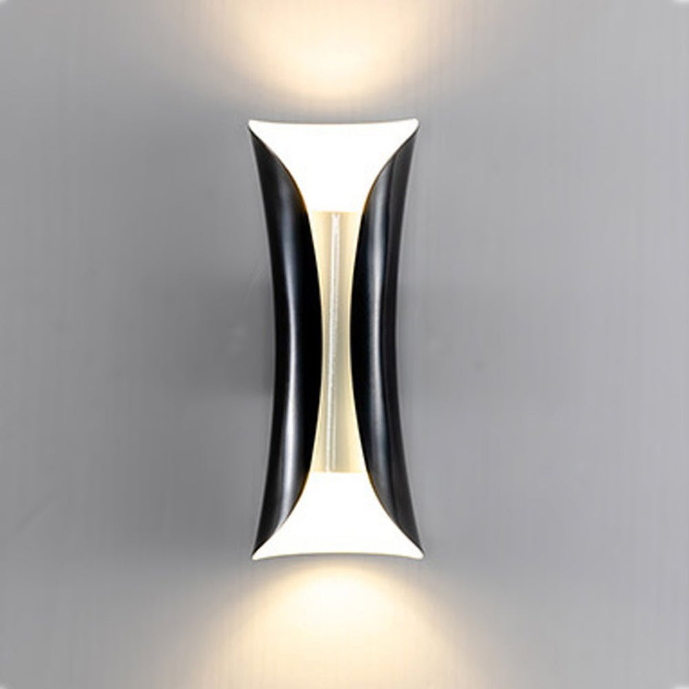 Hourglass Up and Down Sconce, Stainless Steel Wall Light