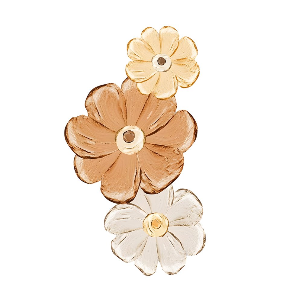 Blossom Trio LED Wall Art, Carved Flower Backlit Wall Panel