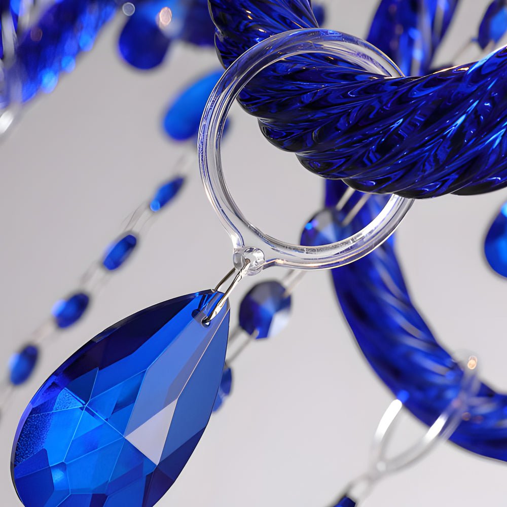 Blue glass arm detail