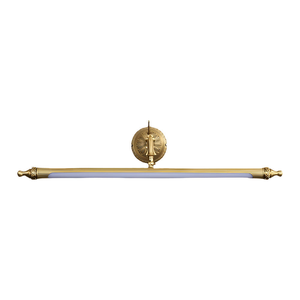 Fluted Brass Vanity Light, Copper Bathroom Mirror Light