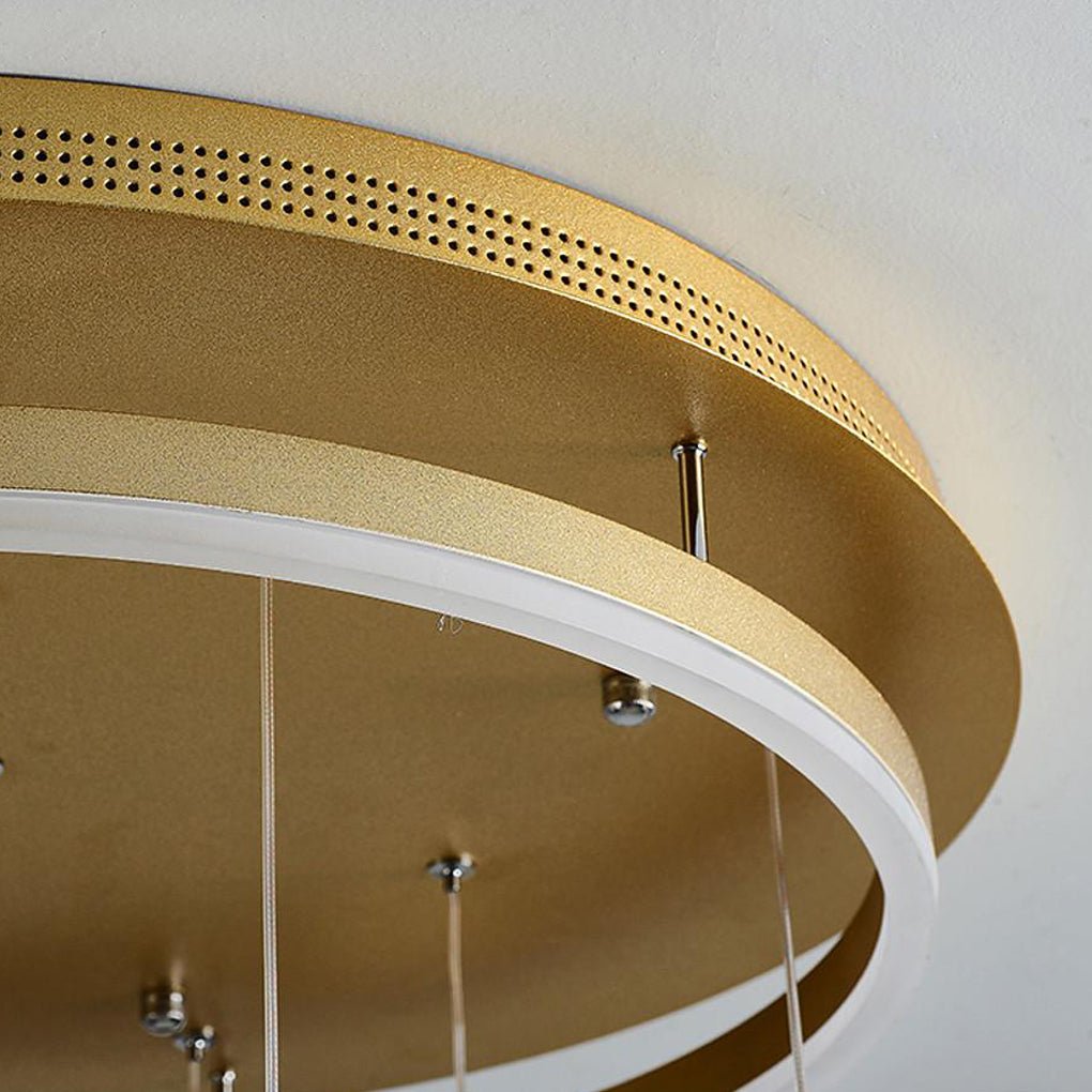 Glowing Butterfly Staircase Chandelier, Gold Iron and Acrylic Light 14