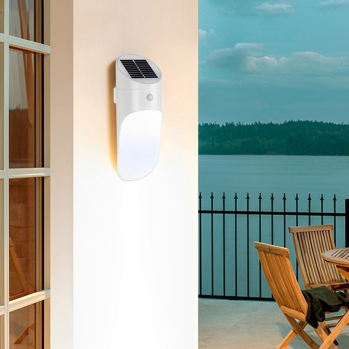 Capsule Solar Wall Light, ABS Motion Sensor Porch Sconce 3