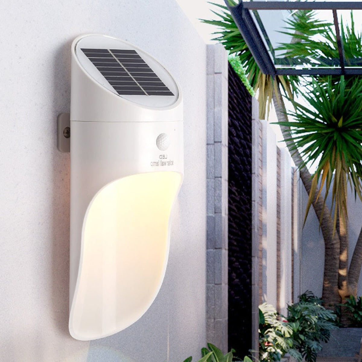 Capsule Solar Wall Light, ABS Motion Sensor Porch Sconce 6