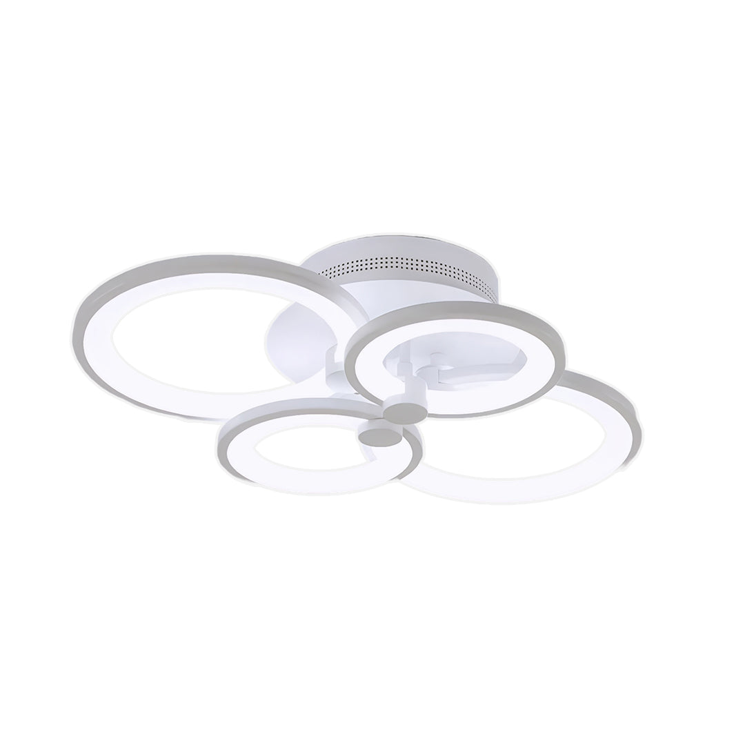 Overlapping Rings LED Ceiling Light, Acrylic Semi Flush Mount 19