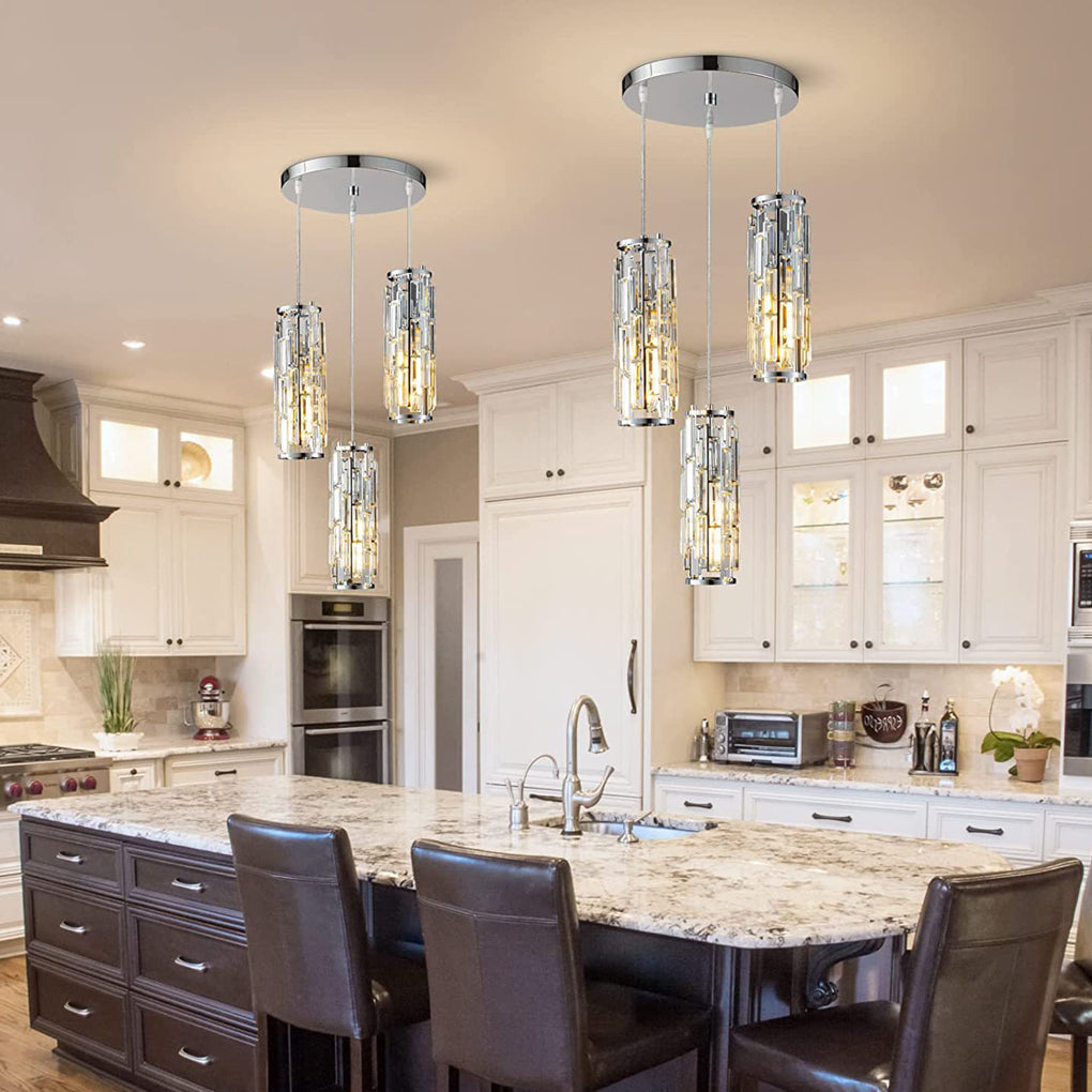 Mini Crystal Pendant Light, Creative Art Island Fixture, view 12