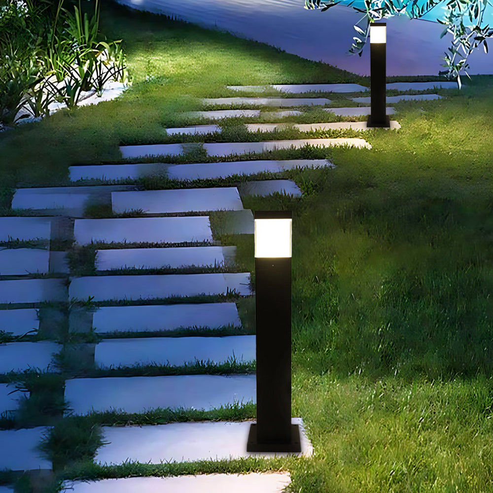 Square COB Bollard Light, Commercial Grade Walkway Fixture, view 7