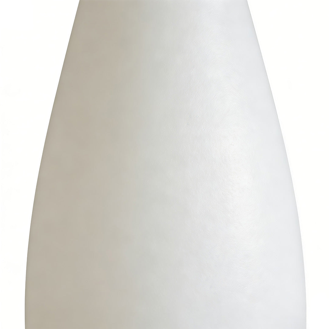 Teardrop Glow Outdoor Floor Lamp, White Sculptural Landscape Light 12
